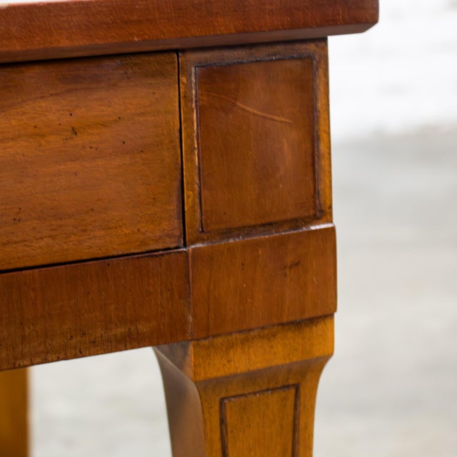 Mid to Late 20th Century Neoclassic Coffee Table Long Carved Frame With 2 Drawers and Brass Details For Sale - Image 9 of 18
