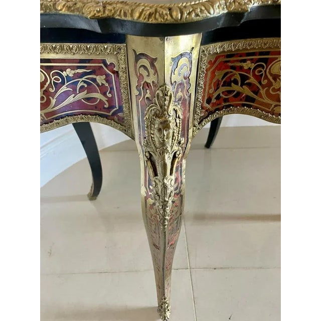 Black Ancient French Boulle Center Table, 1860s For Sale - Image 8 of 13