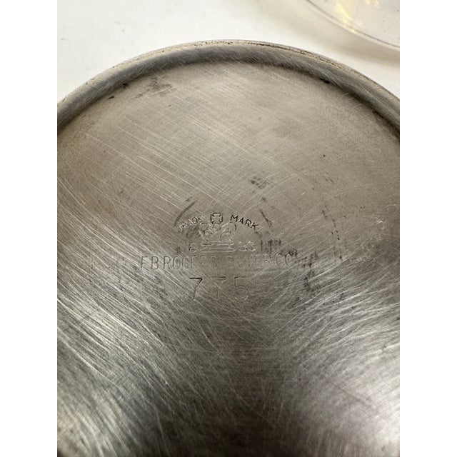 Mid 20th Century Silverplate and Art Glass Dish by Fb Rogers For Sale In Chicago - Image 6 of 6
