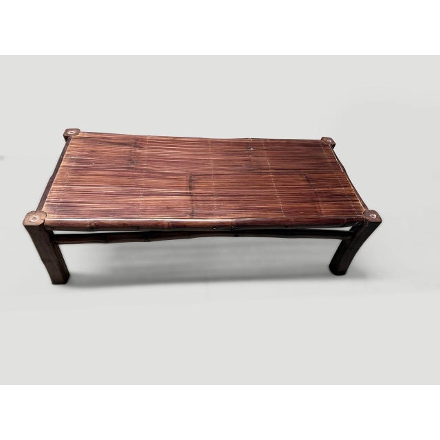 Contemporary Andrianna Shamaris Handmade Bamboo Coffee Table For Sale - Image 3 of 5