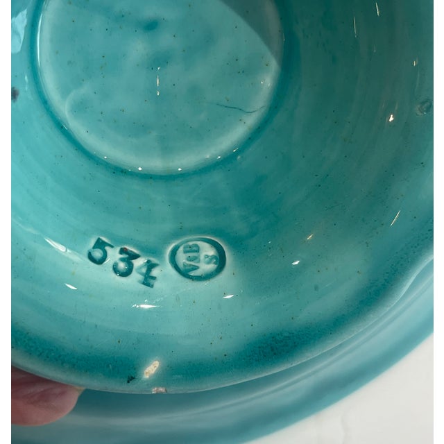 1900s Majolica Footed Bowl by Villeroy & Boch, Jugendstil / Art Nouveau For Sale - Image 10 of 10