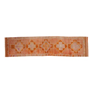 Vintage Distressed Kurd Rug Runner - 2'10" X 11'11" For Sale