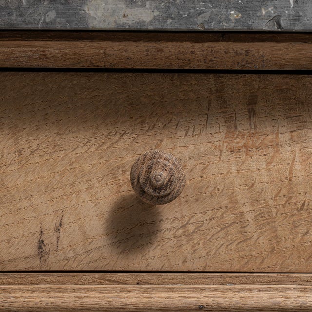 19th Century France Antique White Oak Side Table For Sale - Image 4 of 16