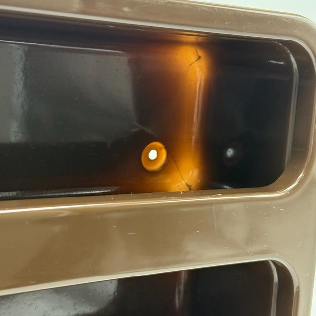 Brown Plastra Wall Shelf in Brown Plastic by Jean-Lin Viaud for Prisunic, 1970s For Sale - Image 8 of 9