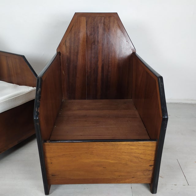 Tan Set of Art Deco Armchairs, 1930s For Sale - Image 8 of 18