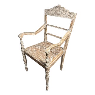 Andrianna Shamaris Raffles Shell Inlaid Chair For Sale