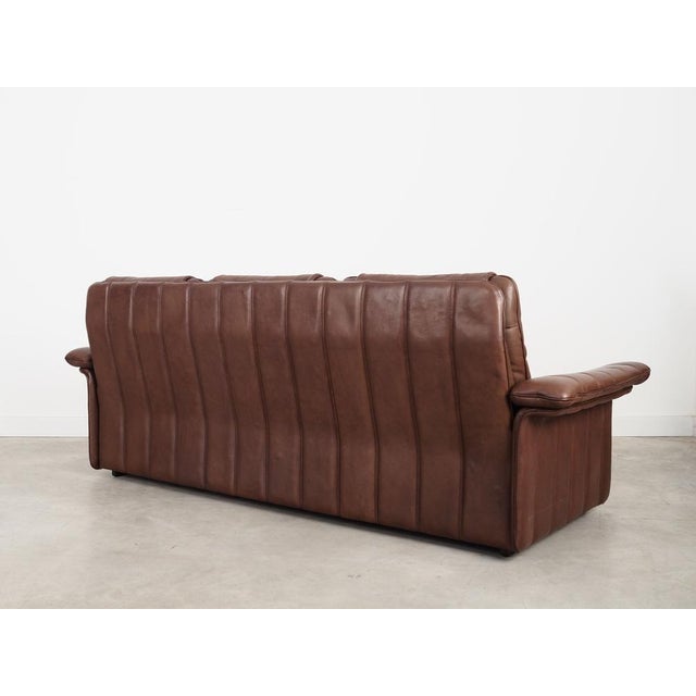 Swiss Brown Leather Sofa from de Sede, 1970s For Sale - Image 9 of 18