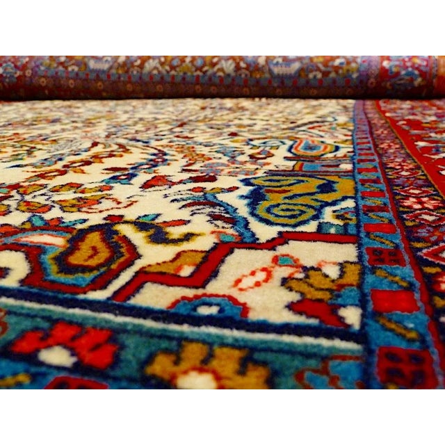 Textile Vintage Sarough Ghiasabad Mihrab Rug, 1950s For Sale - Image 7 of 12