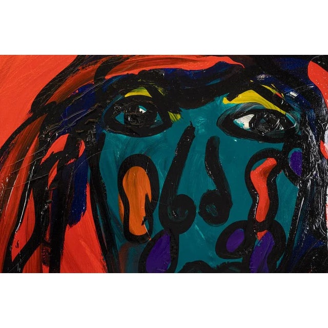 Crazy Guy, Acrylic on Canvas For Sale - Image 7 of 12