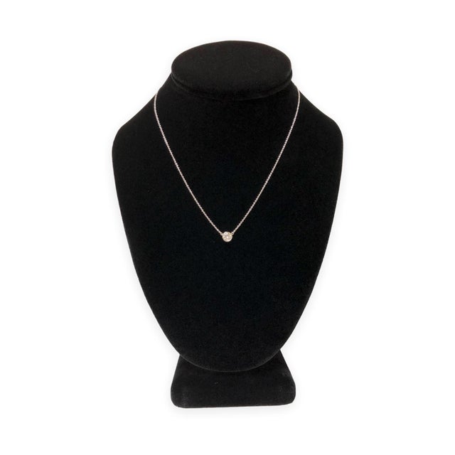 Tiffany & Co. Elsa Peretti Diamonds by the Yard 0.54ct Plat Solitaire Necklace For Sale - Image 10 of 11