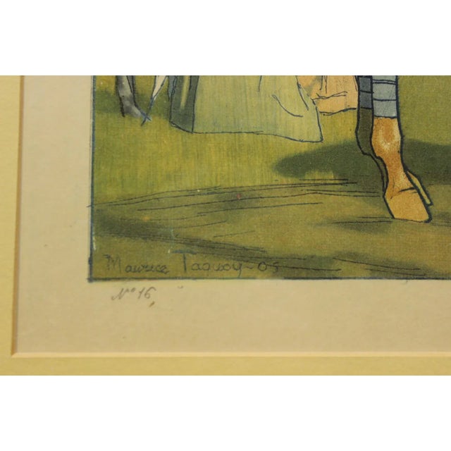 "Hand-Colour C1905 'Hunt Meet' Print by Maurice Taquoy" For Sale In New York - Image 6 of 7