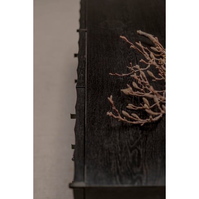 Black Brutalist Sideboard by J. Batenburg for M.I., Belgium 1970s For Sale - Image 8 of 15