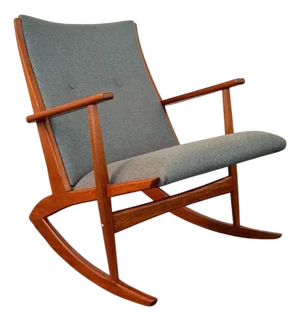 1960s Danish Modern Teak Rocking Chair by Holger Georg Jensen for Tønder Møbelværk