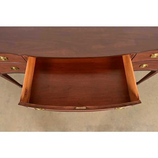 Wood Kindel Furniture Federal Inlaid Mahogany Sideboard Credenza, Newly Refinished For Sale - Image 7 of 17