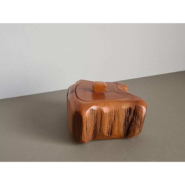 1950s Vintage French Wooden Box in style of Alexandre Noll, 1950 For Sale - Image 5 of 17