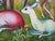 Figurative La Primavera by Zoa Ace | Oil on canvas featuring colorful deer in a natural setting For Sale - Image 3 of 3