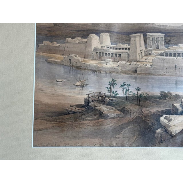 Mid 19th Century David Roberts - General View of the Island of Philae, Nubia For Sale - Image 9 of 12
