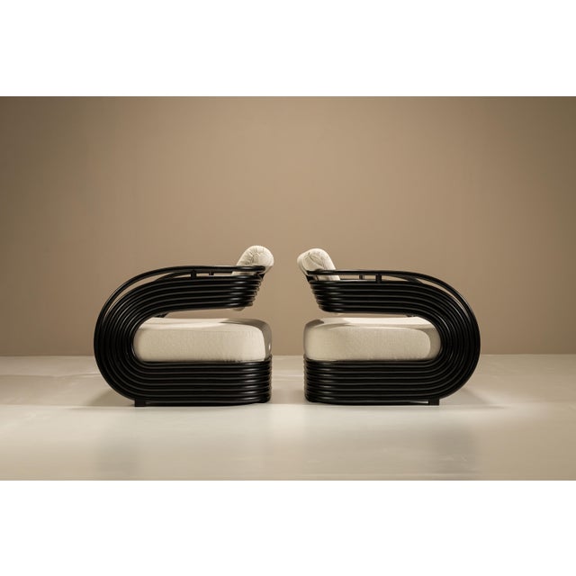 Early 21st Century Nastro Lounge Chairs by Joe Colombo for Bonacina, 1889, Set of 2 For Sale - Image 5 of 15
