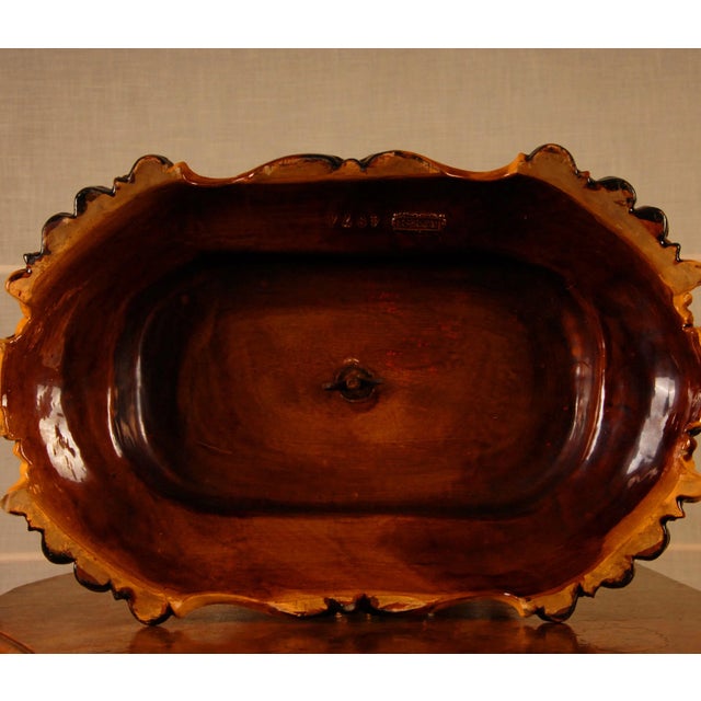 Antique Centerpiece Ceramic Renaissance Revival Majolica Vase For Sale - Image 10 of 13