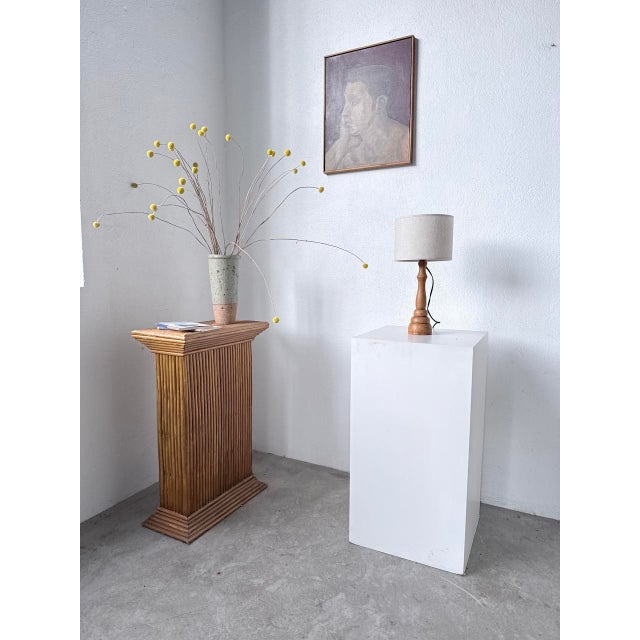 Light Oak Wood Desk Lamp, 1950s For Sale - Image 3 of 13