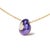 Contemporary 18K Yellow Gold Blue Enamel 1/10 Cttw Round Pave Diamonds Heart Shape 18" Pendant Necklace (G-H Color, SI1-SI2 Clarity) - Adjustable up to 16" - 18" For Sale - Image 3 of 6