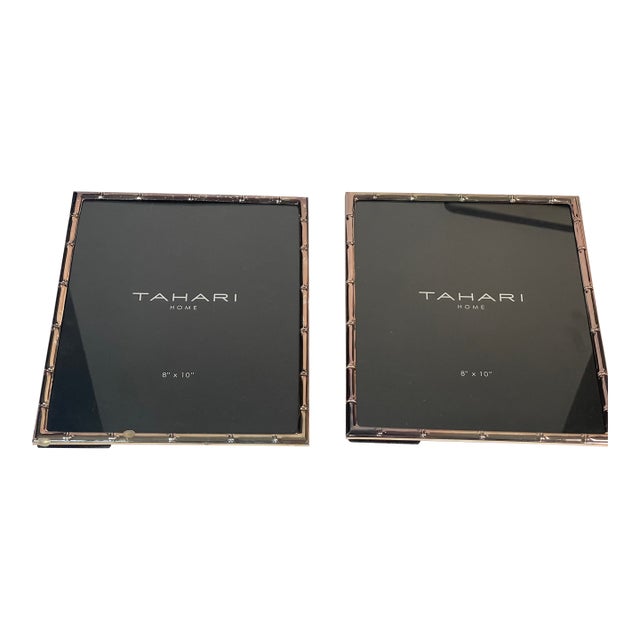 Vintage Pair of Tahari Silverplate Photo Frames For Sale