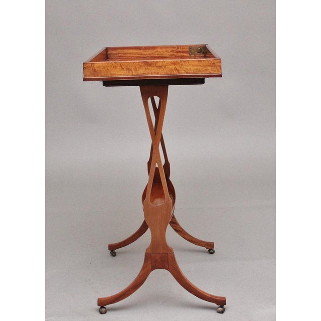19th Century Sheraton Revival Satinwood Serving Table, 1830s For Sale - Image 4 of 14