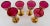 Wine Art Nouveau Austrian Ruby & 24k Gold Etched Wine Glasses and Decanter, Set of 7 For Sale - Image 8 of 10