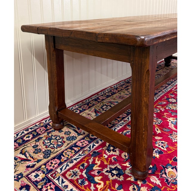 Antique French Country Farmhouse Dining Table Honey Oak 98"w C. Late 19thC For Sale - Image 16 of 18