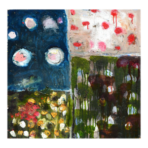 Quadrants With Flower Petals - Abstract Impressionist San Francisco School by Kristin Cohen