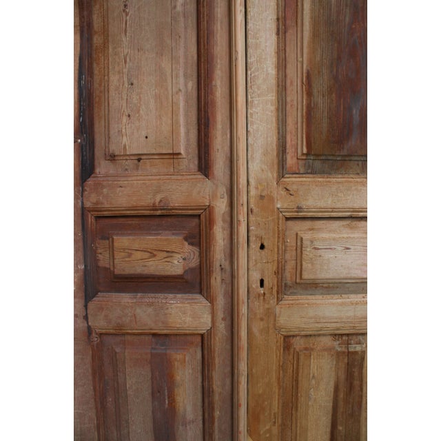 Rustic European Late 19th Century Double French Doors - A Pair For Sale - Image 3 of 3
