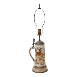 German Bier Stein Mounted as a Lamp