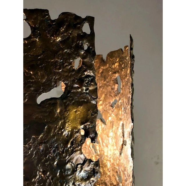 Bronze Sculptural Ceiling Lamp, France, 1970s For Sale - Image 10 of 11