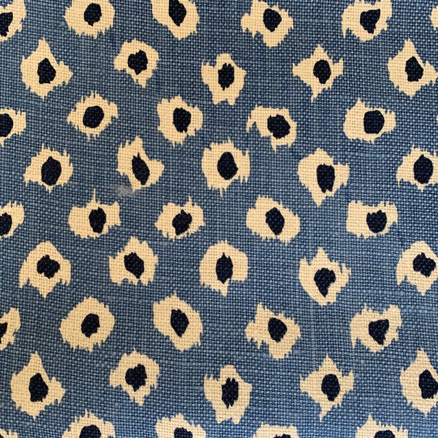 Quadrille Moroc China Seas 100 Linen Fabric 1 Yard Chairish