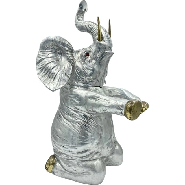 Vintage Arthur Court Elephant Ice Bucket Wine Cooler 1986 For Sale - Image 11 of 12