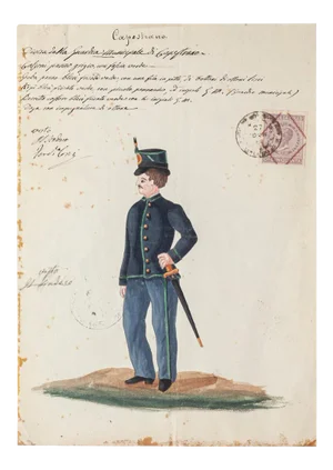 Unknown, Soldier, Ink and Watercolor, Early 20th Century