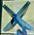 Metal Oversized Contemporary Sculptural Steel & Thick Glass Dining or Conference Table, 8’ For Sale - Image 7 of 7