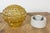 Gold Vintage White Porcelain and Glass Ceiling Light, 1970s For Sale - Image 8 of 14