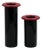 Vintage Modern Ceramic Vases in Black and Red, 1980s, Set of 2 For Sale