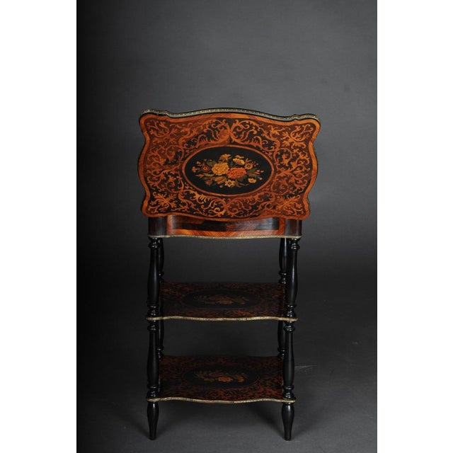 19th Century Marquetry Side Table with Jewelry Box, 1870s For Sale - Image 15 of 18