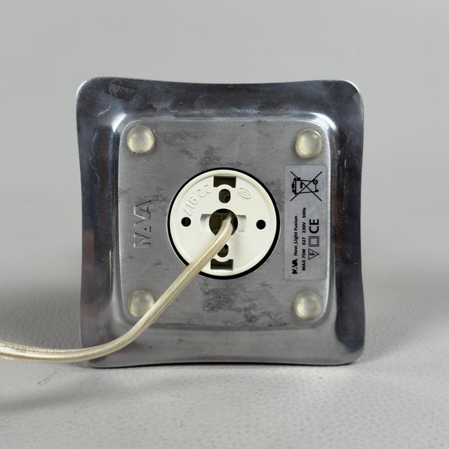 Silver Vintage Advertising Aluminum Table Lamp For Sale - Image 8 of 13