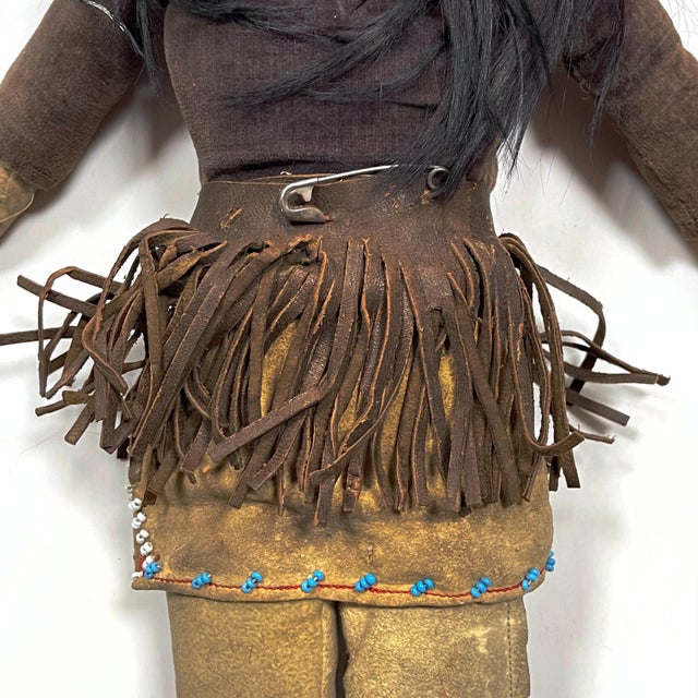 Sculpture Materials Antique Native American Plains Indian Doll For Sale - Image 7 of 13