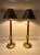 Lauren Ralph Lauren Ralph Lauren Brass and Leather Candlestick Buffet Lamps - Pair For Sale - Image 4 of 7
