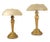 French Art Deco Frosted Glass and Brass Table Lamps, 1970s, Set of 2 For Sale - Image 6 of 14