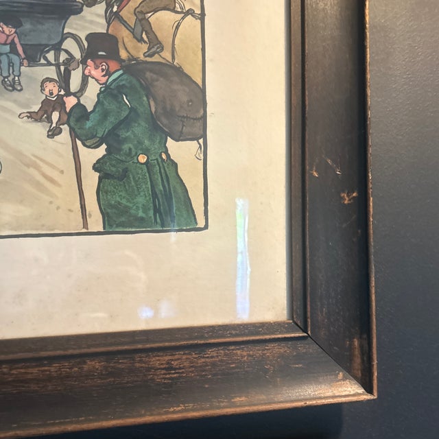 1901 Cecil Aldin Blue Market Races “Homewards” Lithograph in Orig Frame For Sale - Image 9 of 9