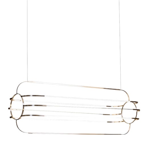 Charlotte Pendant in Brass with Gold Finish by Moss Objects For Sale