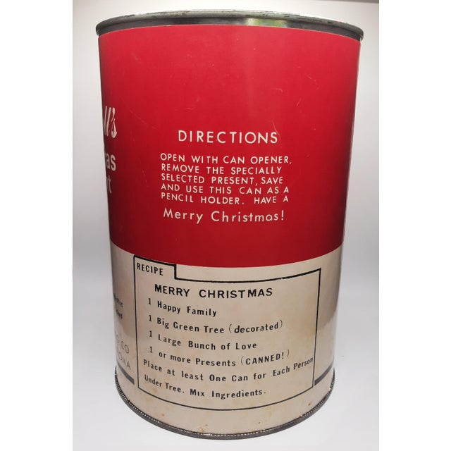 Candpell’s Christmas Present Souper Can, 1976. This is a unique piece of advertising from Oklahoma featuring Santa in a...