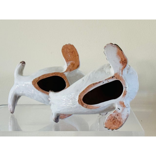 Mid-Century Italian Glazed Terracotta Seal Pups - a Pair For Sale - Image 11 of 12