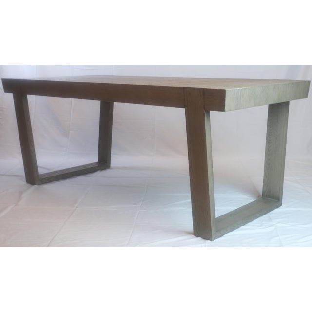 2010s Antoccino Oak Desk From Restoration Hardware For Sale - Image 5 of 8