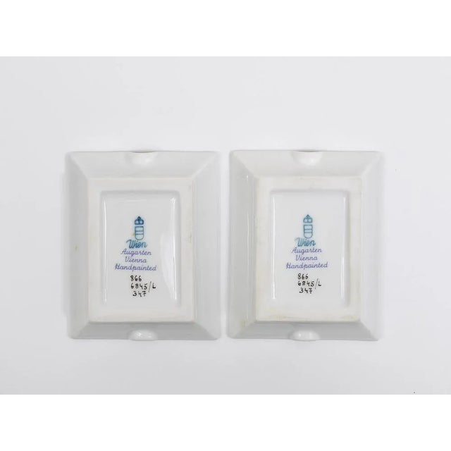 Mid-Century Modern Mid-Century Purple Porcelain Ashtrays from Augarten, Vienna, Austria, 1950s, Set of 2 For Sale - Image 3 of 11